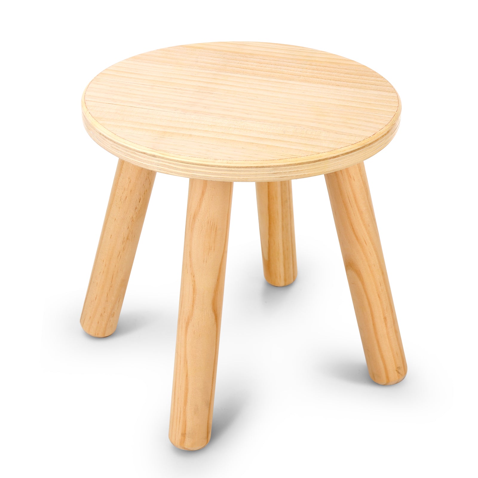 Sweet Time Wooden Step Stools for Kids, Multi-use Solid Children Chair for Sensory Table, 10inch Milking Stools