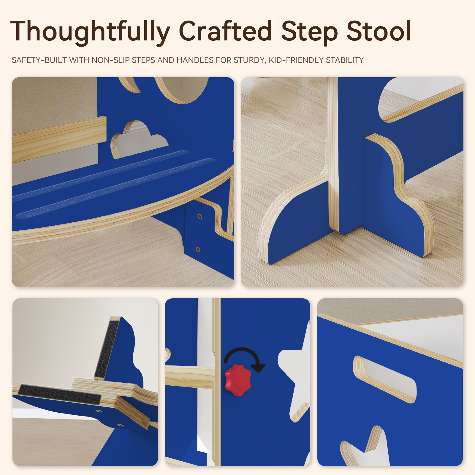 Sweet Time Kitchen Toddlers Step Stool, Montessori Kids Learning Table, Toddler Tower for Counter, Wooden Standing Helper for Children, 3 Adjustable Heights