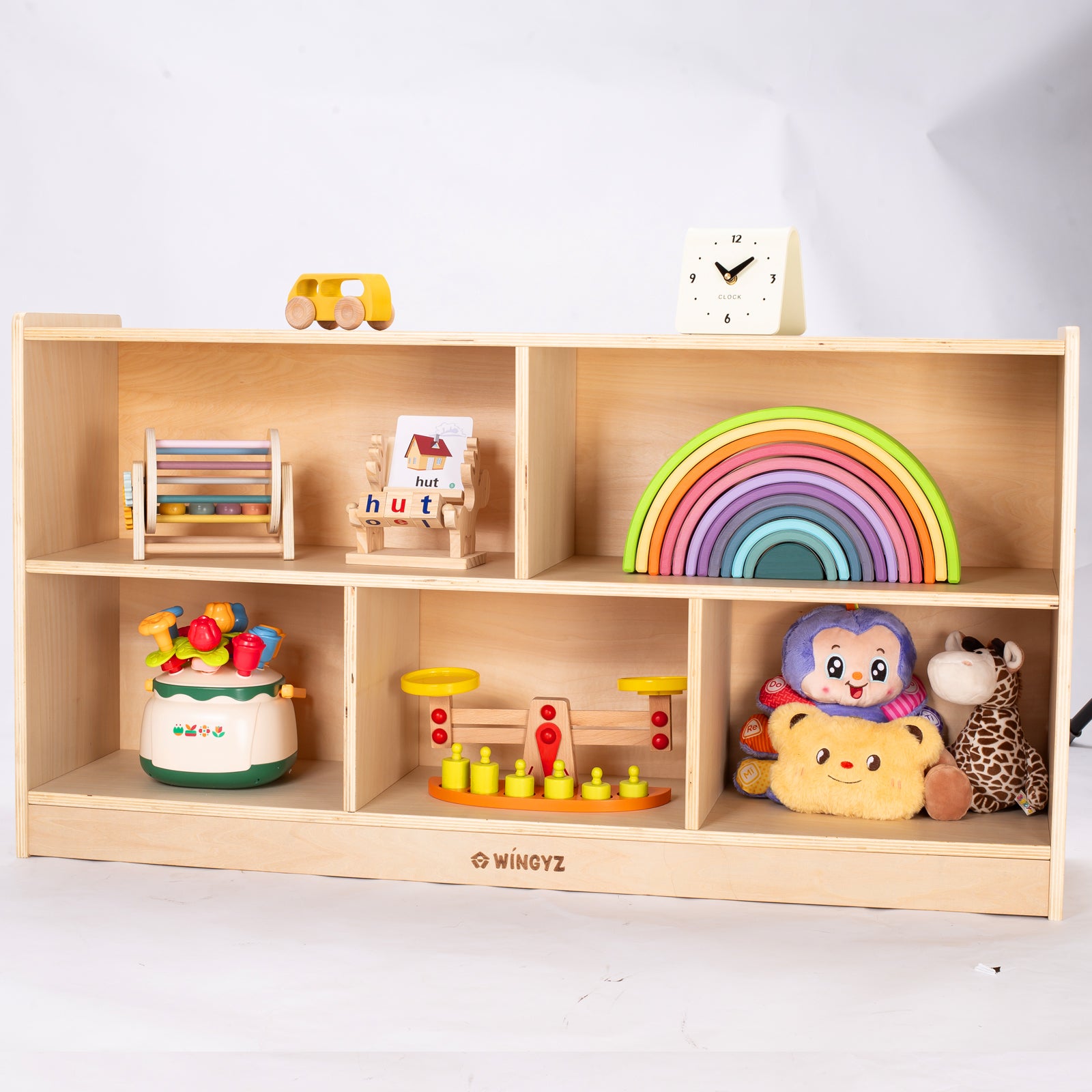 Sweet Time Montessori Bookshelf Storage Organizer Book Shelf for Child Playroom Preschool Classroom