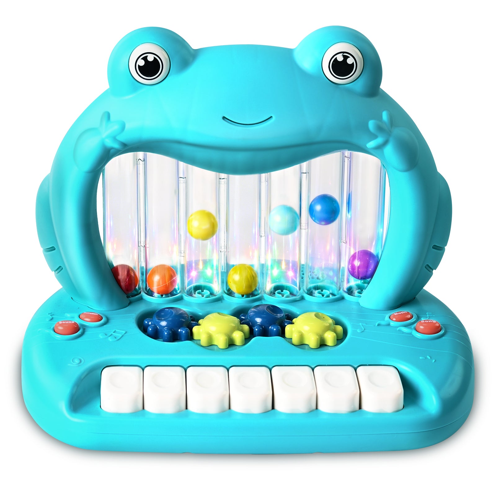 OATHX Baby Piano Toy Keyboard with Songs Sounds Lights Keyboard Toys Frog Musical Instrument for Toddlers Infant Preschoolers