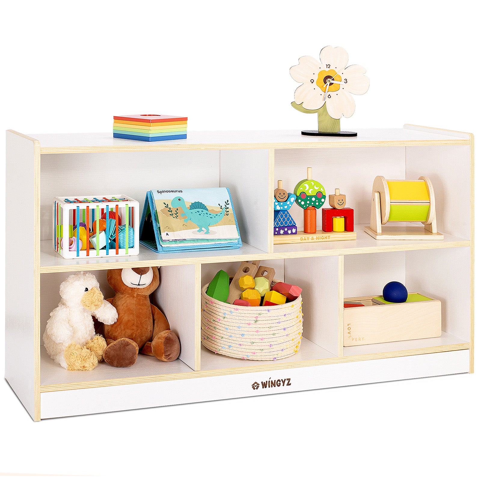 WINGYZ 5-Compartmen Toy Storage Organizer - White