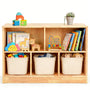 WINGYZ Rubber Wood Montessori Bookshelf - 35.4" L