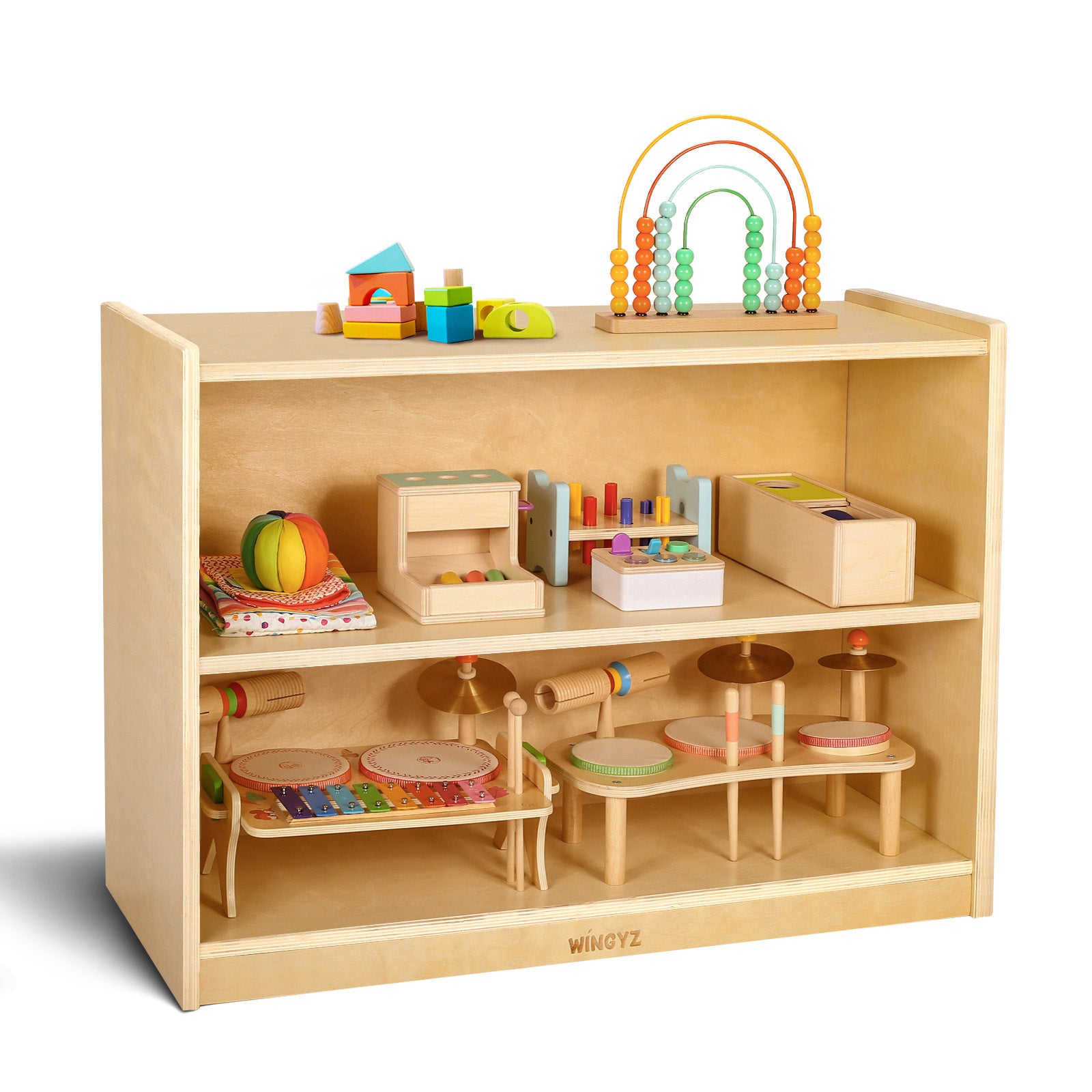 WINGYZ 2-Tier Wooden Storage Cabinet