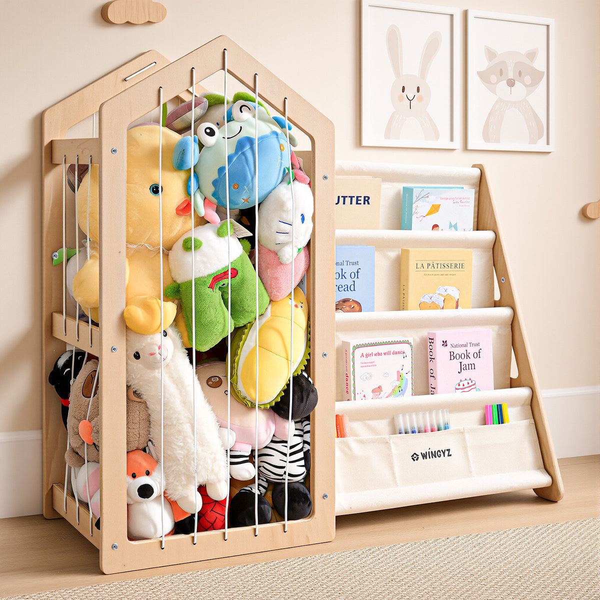 WINGYZ Toy Storage Organizer & Kids Bookshelf