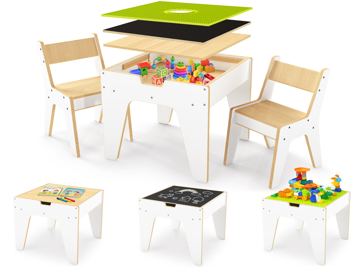 WINGYZ 4-in-1 Wooden Toddler Activity Table