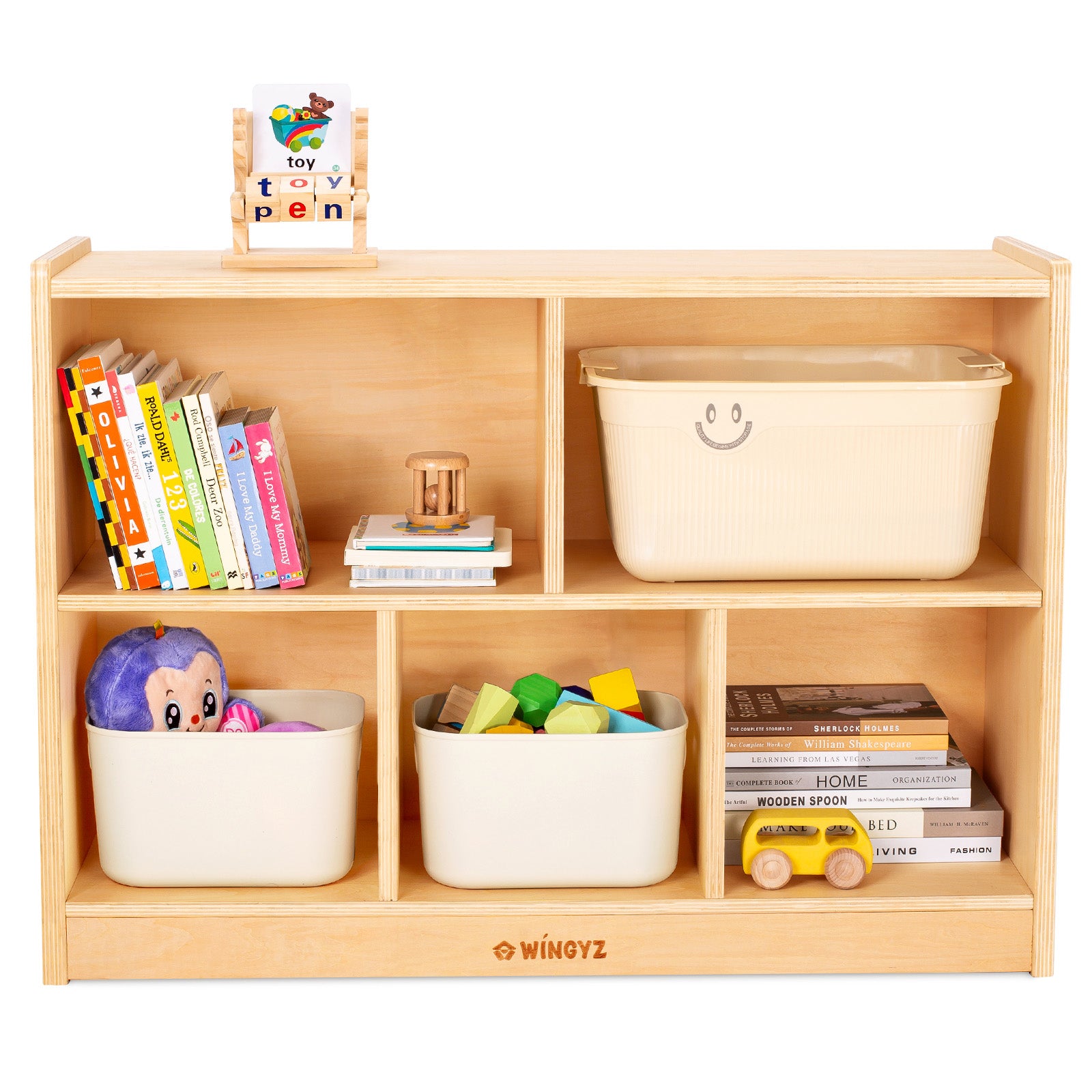 WINGYZ 5-Section Wooden Cabinet - 35.4" L