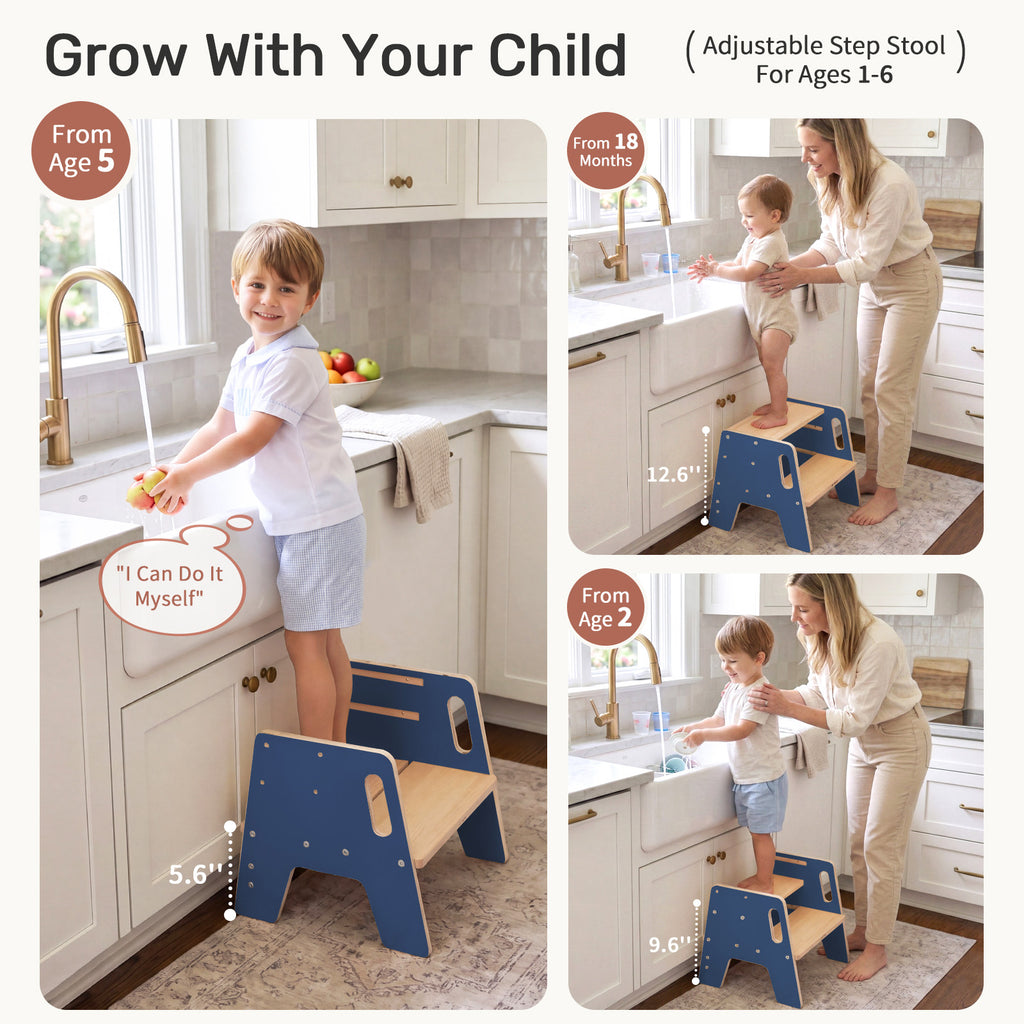 WINGYZ Toddler Step Stool - Dark Blue