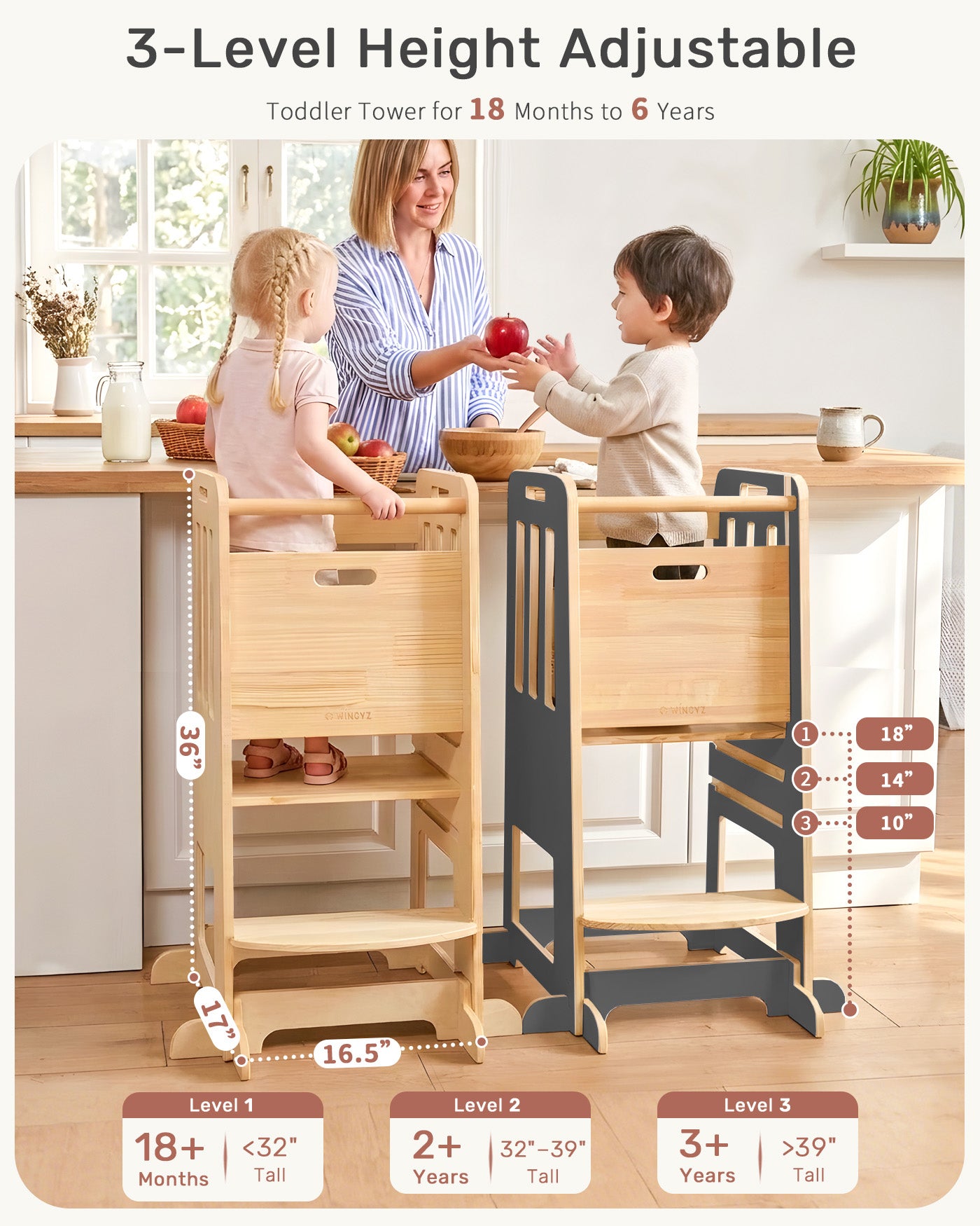 WINGYZ Toddler Tower - Black