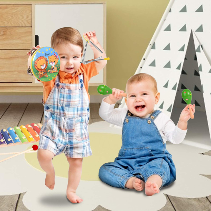 OATHX Baby Music Toys Child Educational Wooden Musical Instruments for Kids Birthday Toddler Toy