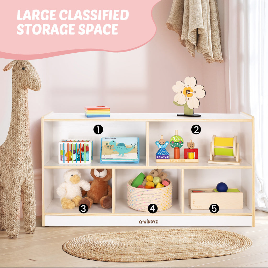WINGYZ 5-Compartmen Toy Storage Organizer - White