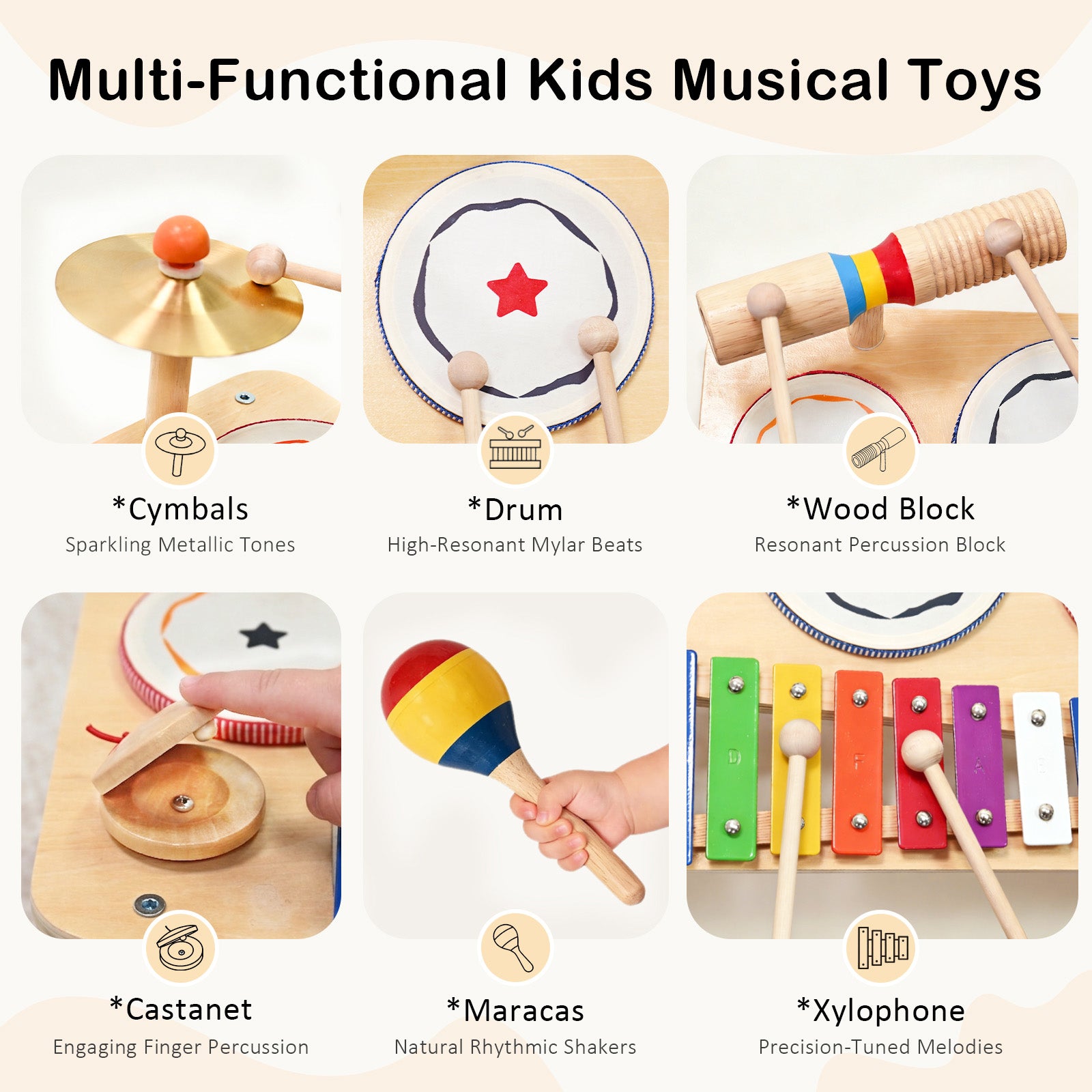 WINYGZ 9-in-1 Baby Drum Set