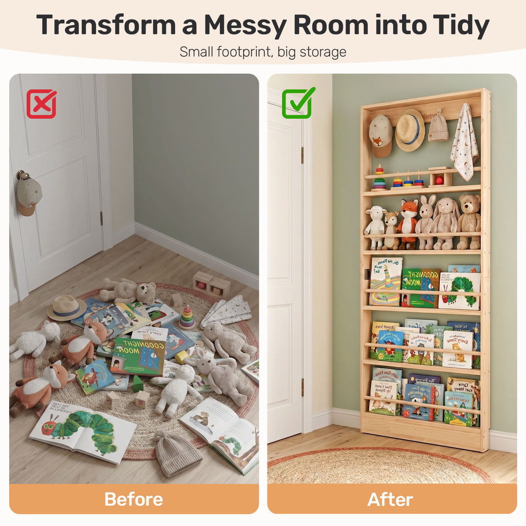WINGYZ Behind-The-Door Kids Bookshelf