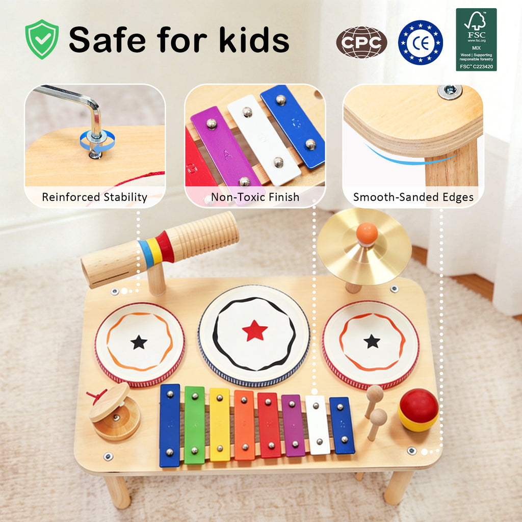 WINYGZ 9-in-1 Baby Drum Set