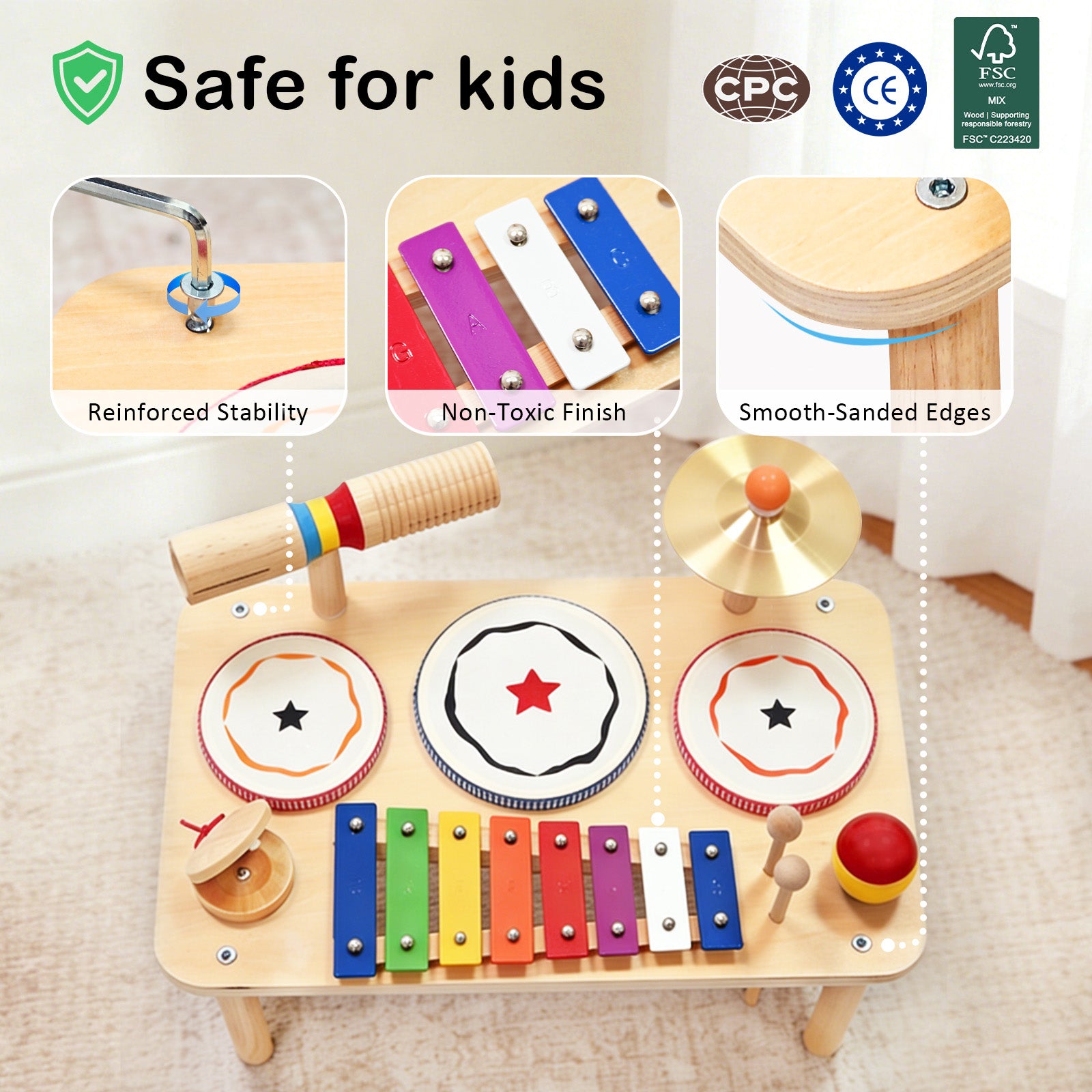 WINYGZ 9-in-1 Baby Drum Set