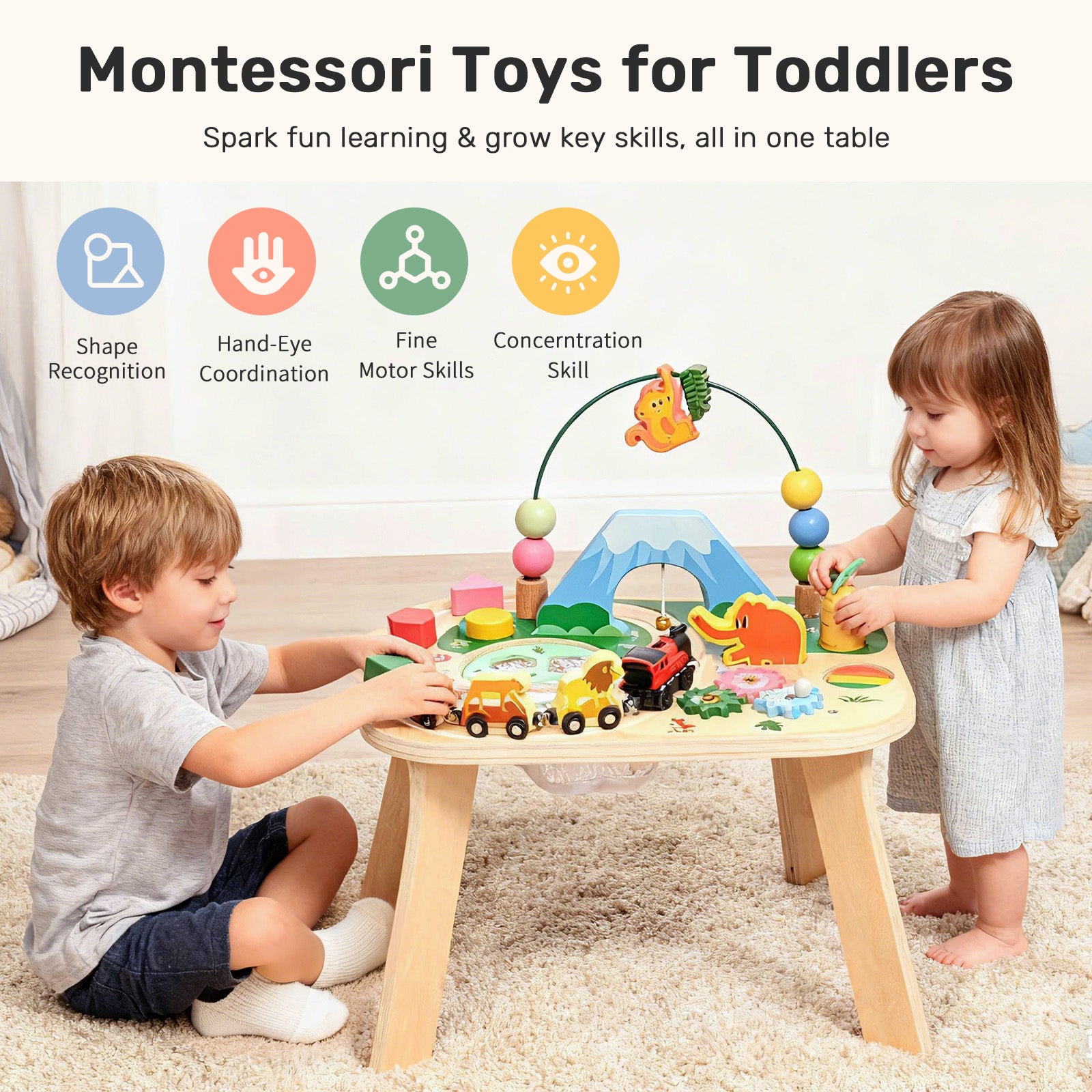 WINGYZ 9-in-1 Multi-Colorful Activity Table