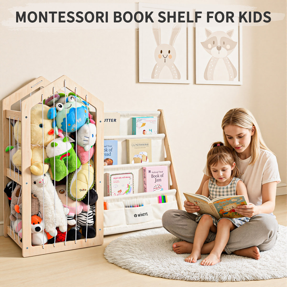 WINGYZ Toy Storage Organizer & Kids Bookshelf