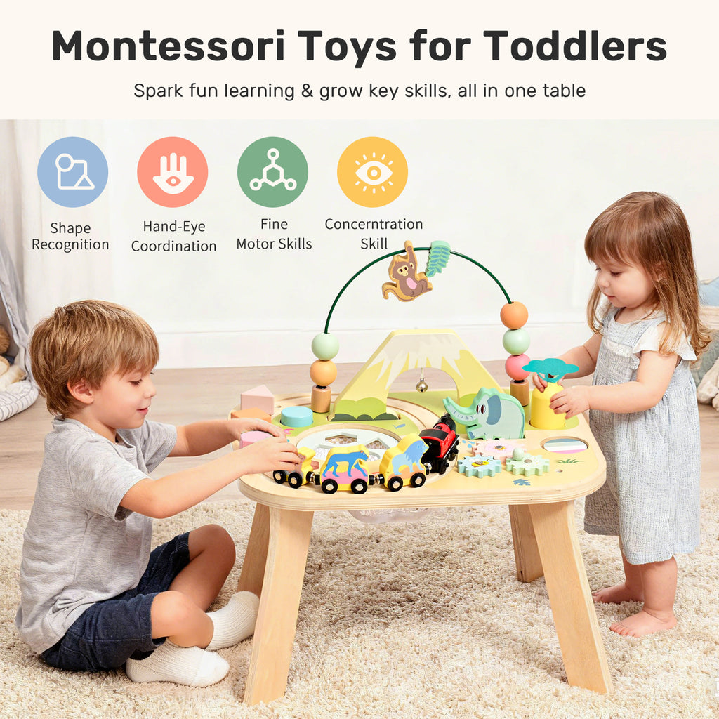 WINGYZ 9-in-1 Morandi-Colored Activity Table