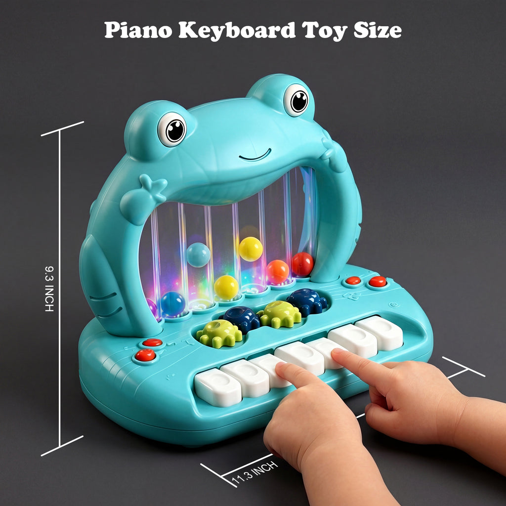 OATHX Baby Piano Toy Keyboard with Songs Sounds Lights Keyboard Toys Frog Musical Instrument for Toddlers Infant Preschoolers