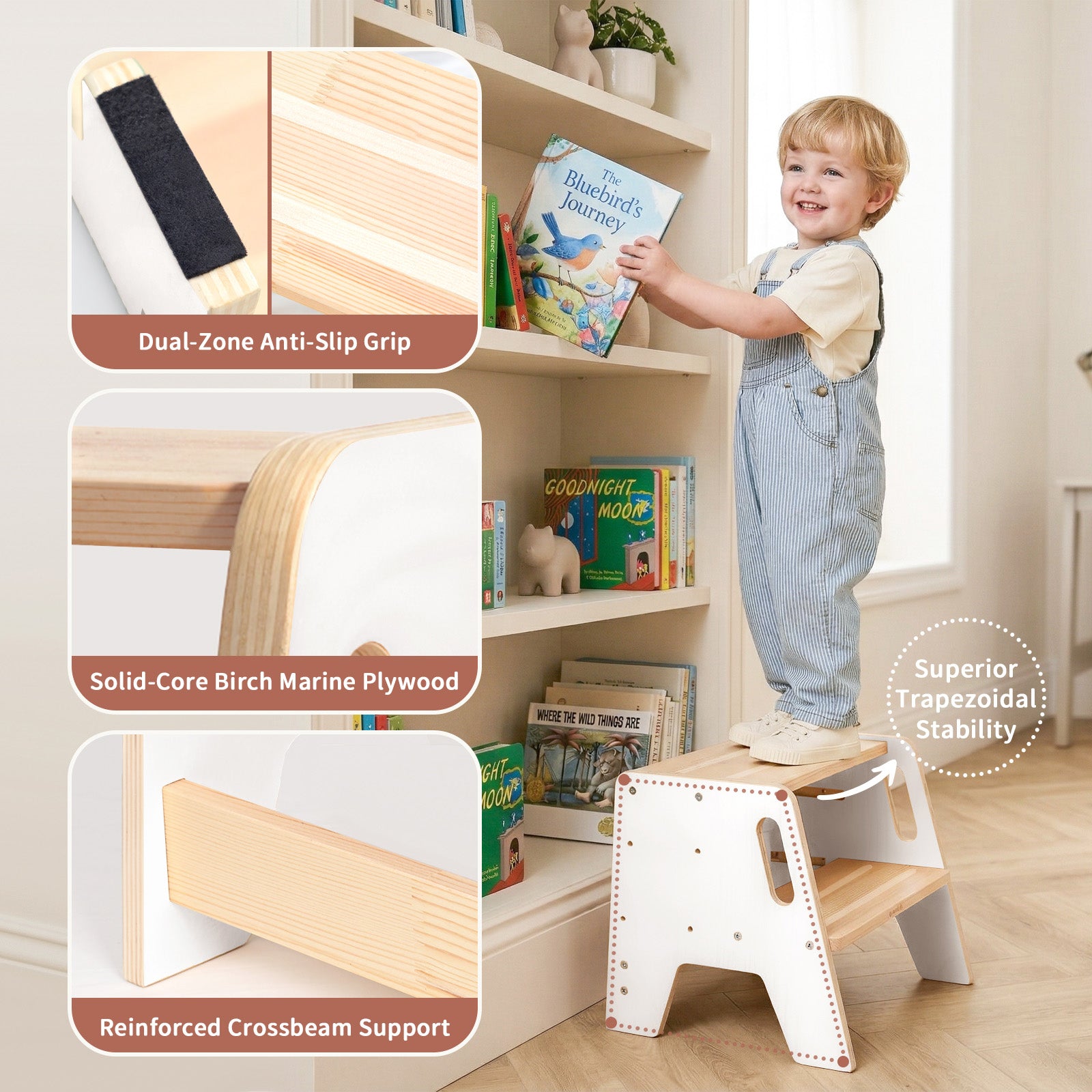 WINGYZ Toddler Step Stool - White