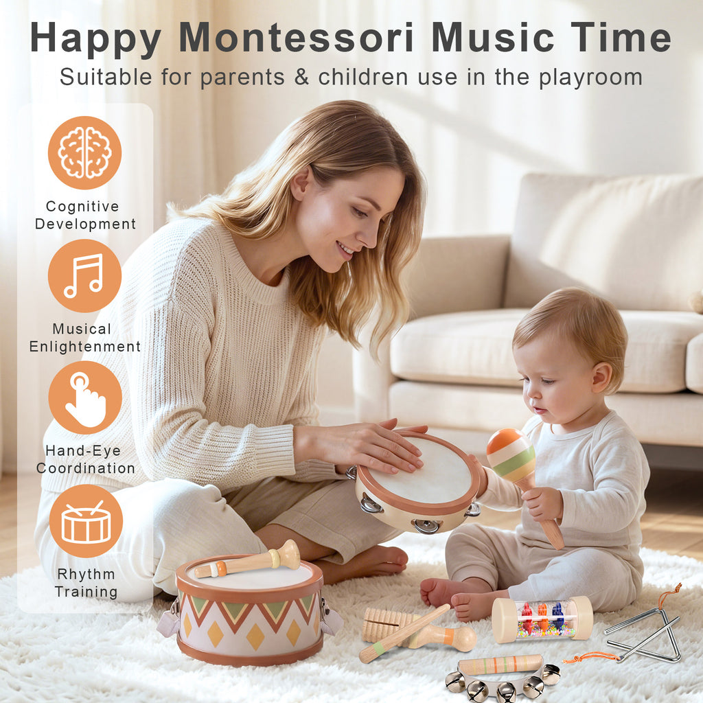 WINGYZ Kids Wooden Musical Instrument Set