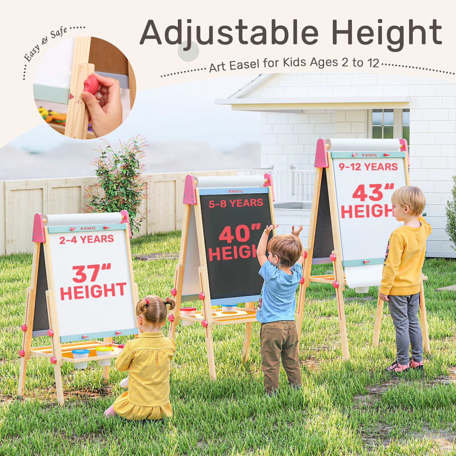 WINGYZ 3-in-1 Art Easel for Kids