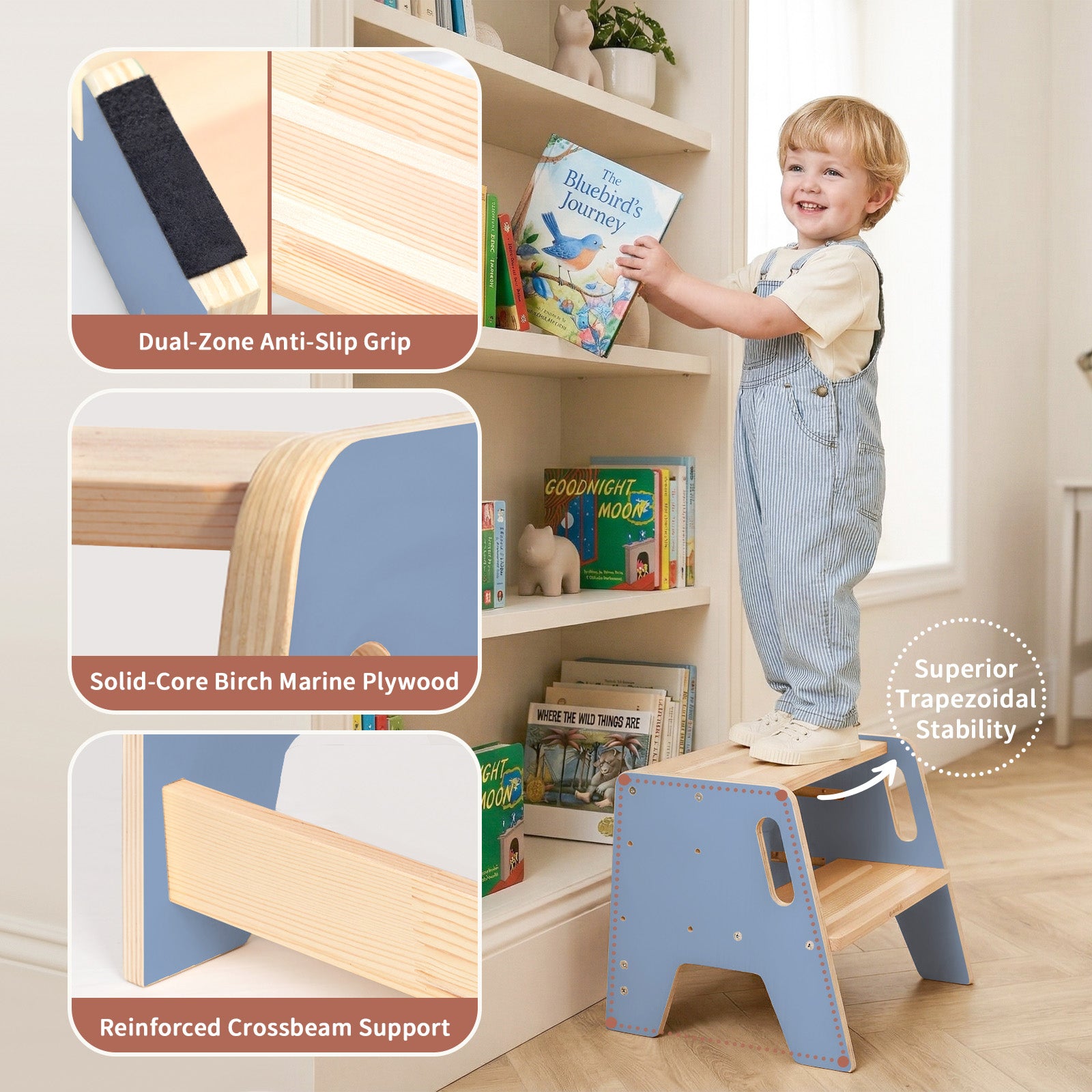 WINGYZ Toddler Step Stool - Light Blue