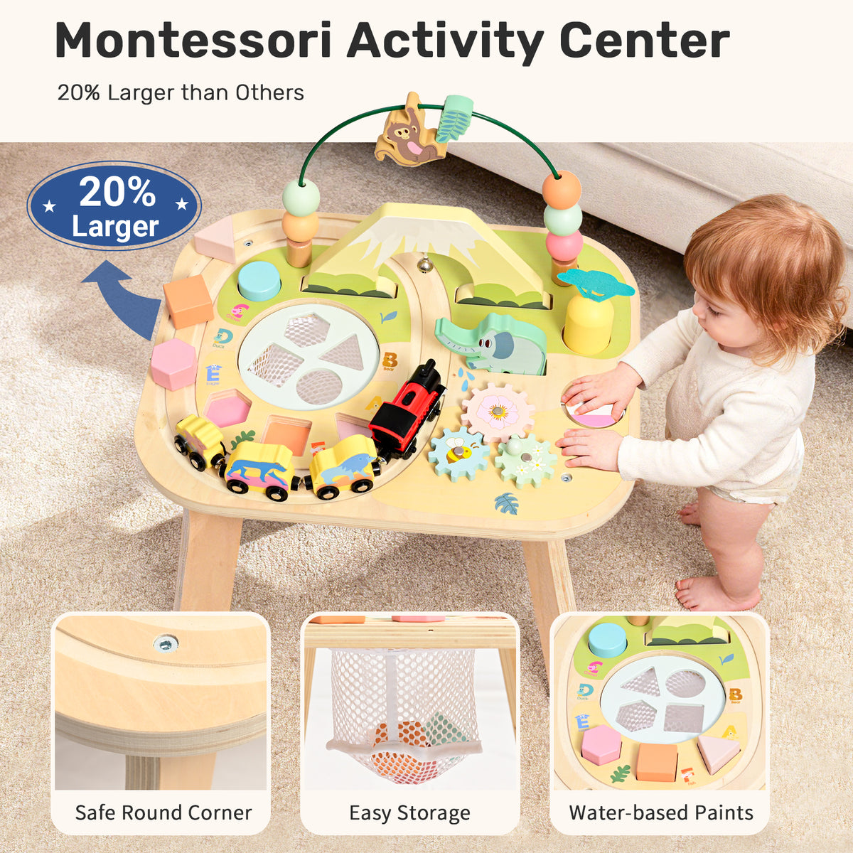 WINGYZ 9-in-1 Morandi-Colored Activity Table