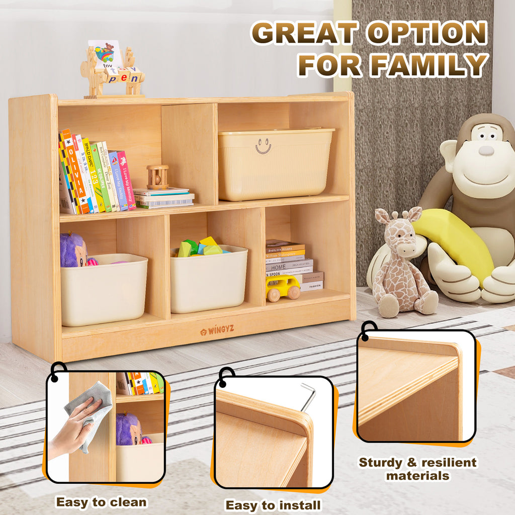 WINGYZ 5-Section Wooden Cabinet - 35.4" L