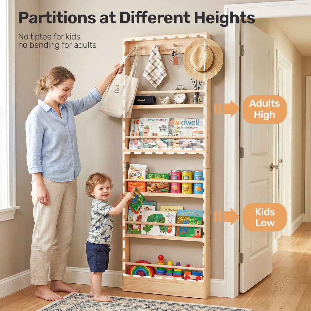 WINGYZ Behind-The-Door Kids Bookshelf