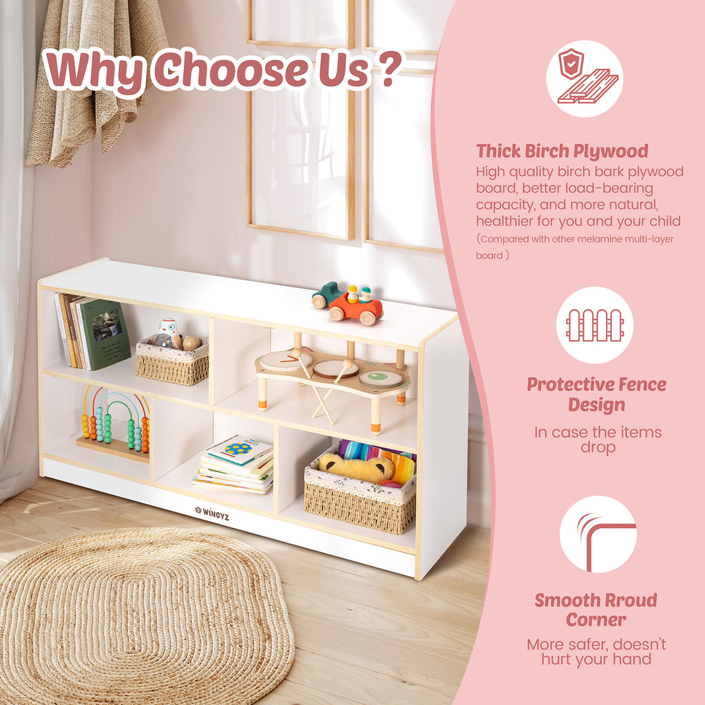 WINGYZ 5-Compartmen Toy Storage Organizer - White