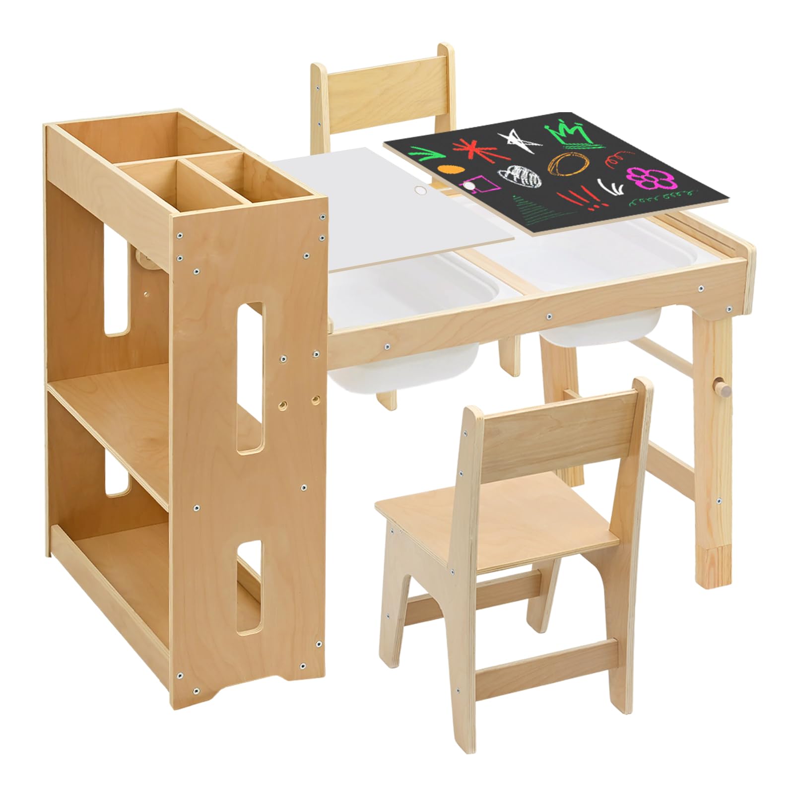 WINGYZ Kids Activity Table with Storage Bins