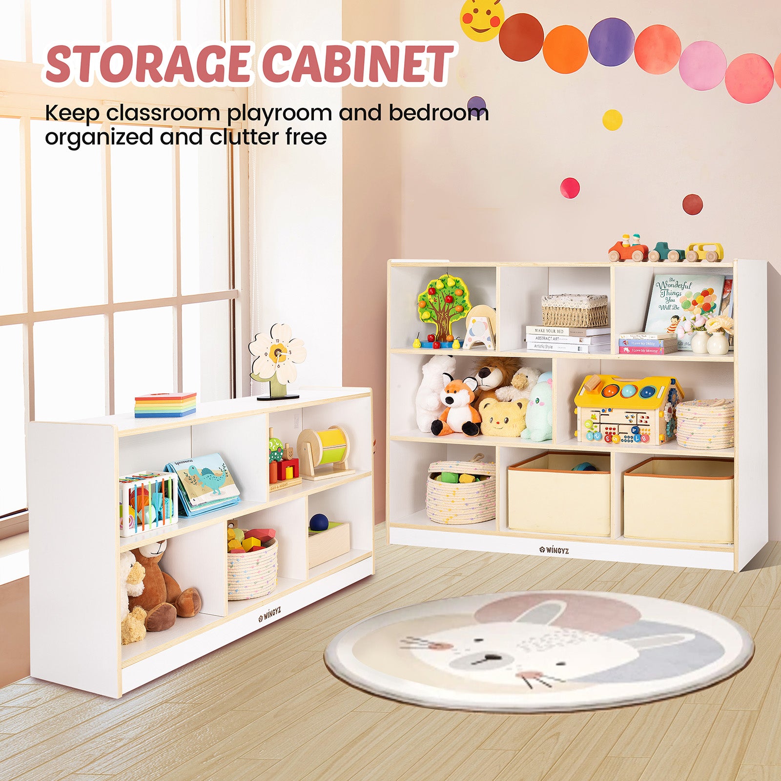 WINGYZ 5-Compartmen Toy Storage Organizer - White