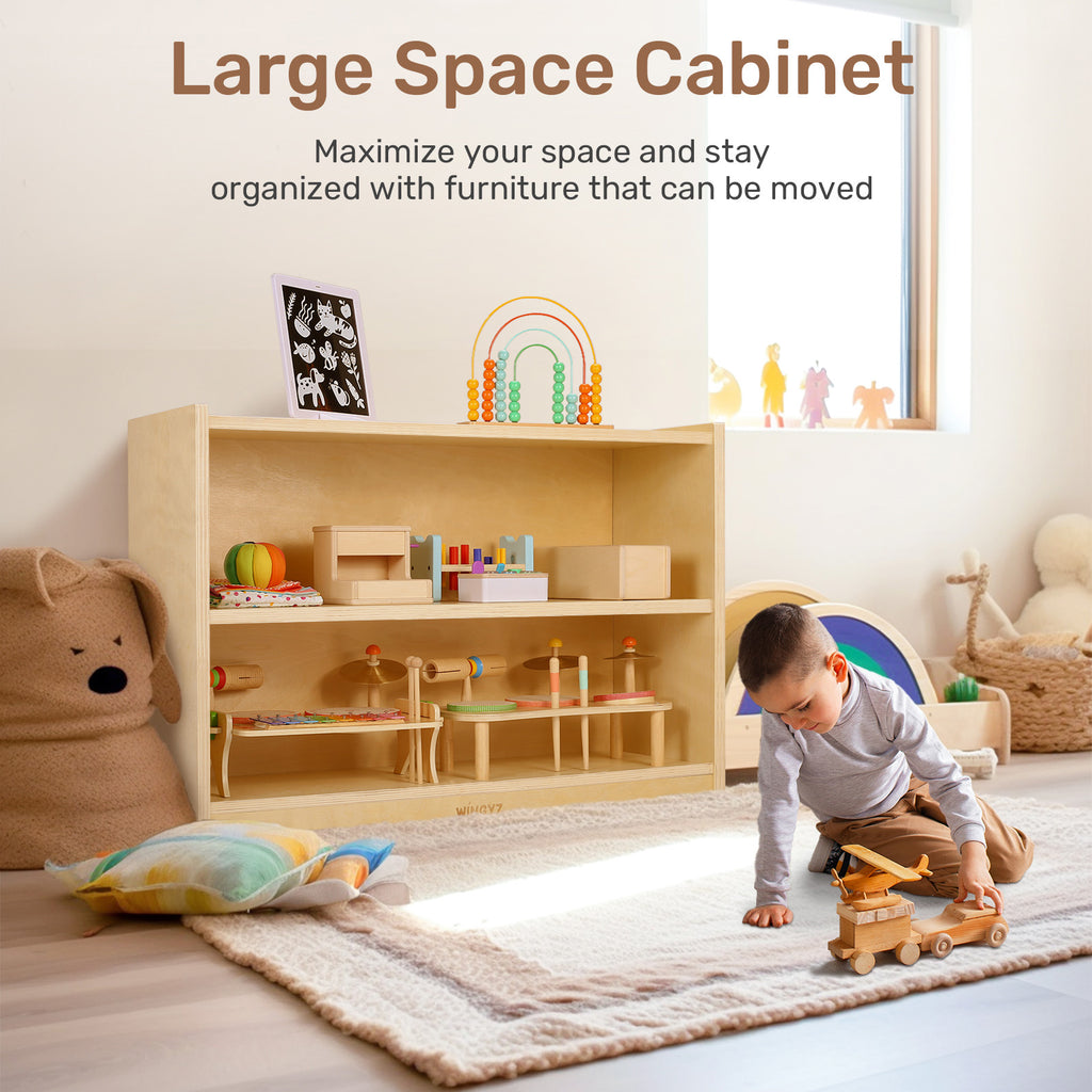 WINGYZ 2-Tier Wooden Storage Cabinet