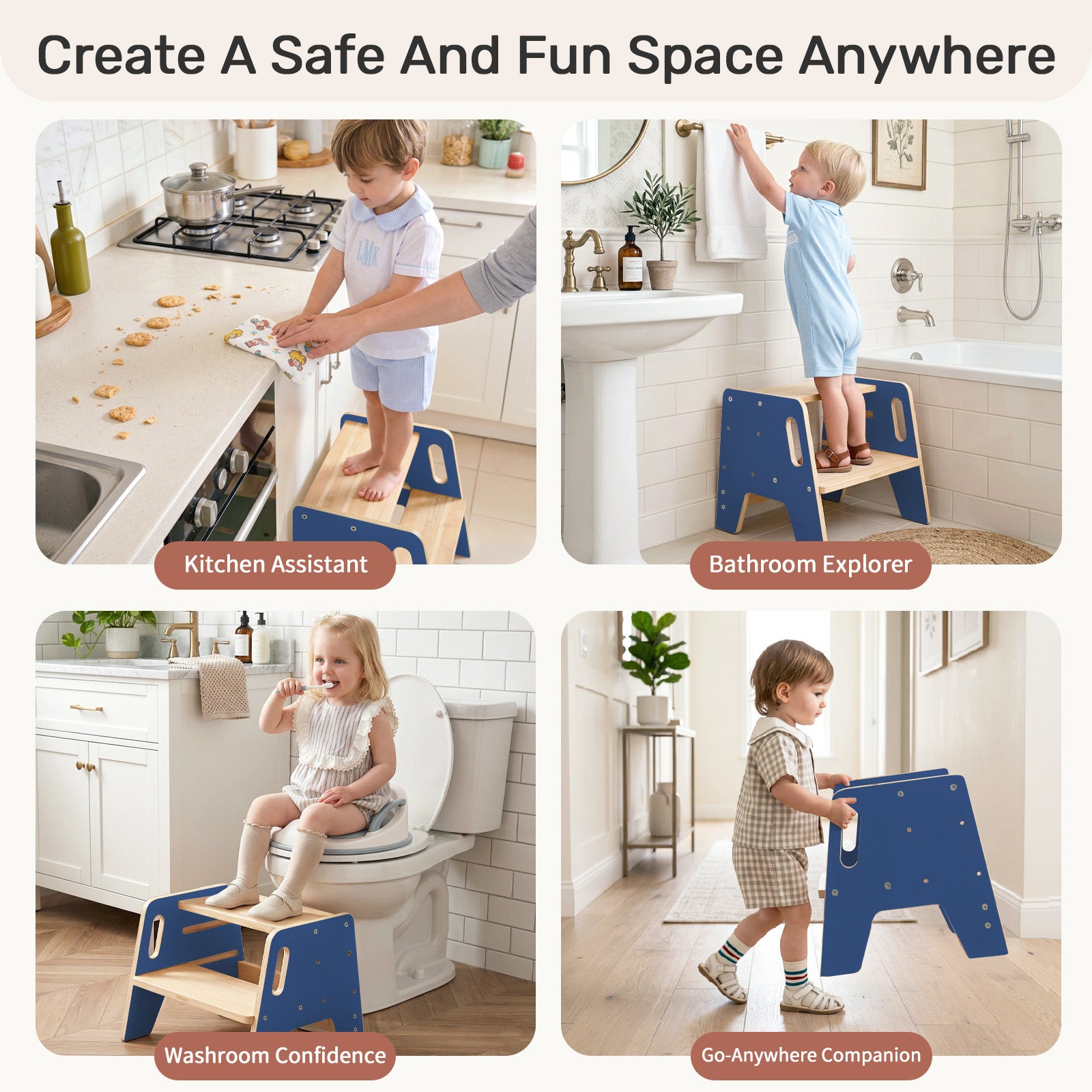 WINGYZ Toddler Step Stool - Dark Blue