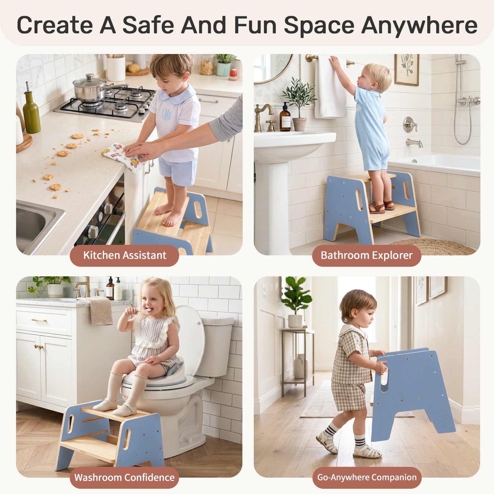 WINGYZ Toddler Step Stool - Light Blue