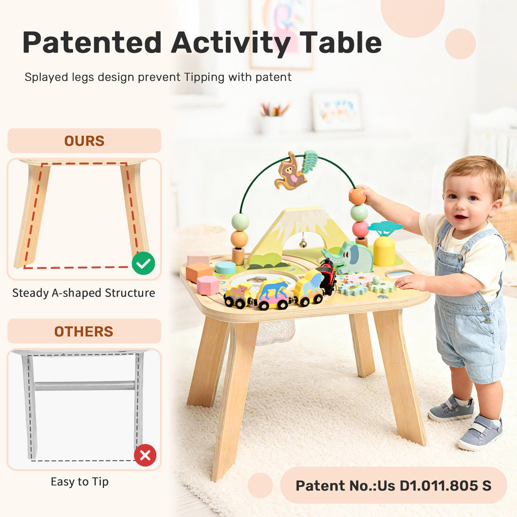 WINGYZ 9-in-1 Morandi-Colored Activity Table