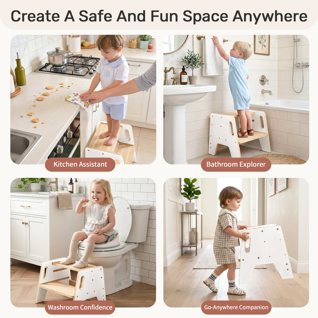 WINGYZ Toddler Step Stool - White