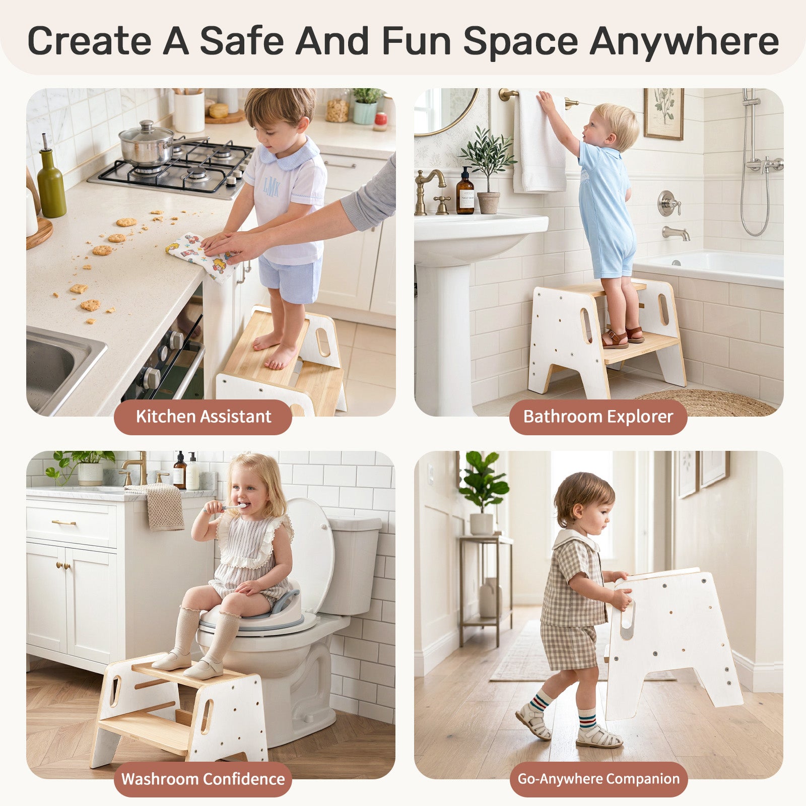 WINGYZ Toddler Step Stool - White