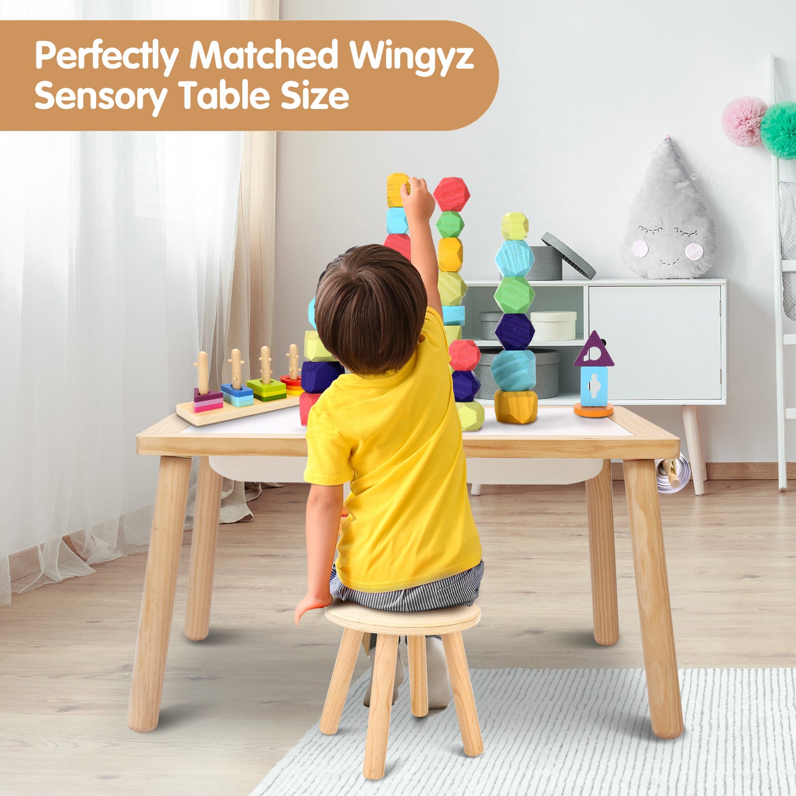 WINGYZ 10 Inch Wooden Step Stools