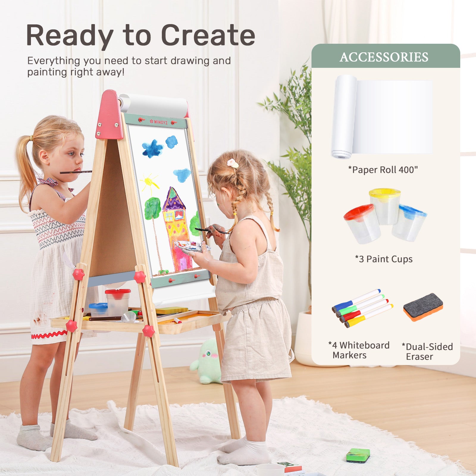 WINGYZ 3-in-1 Art Easel for Kids