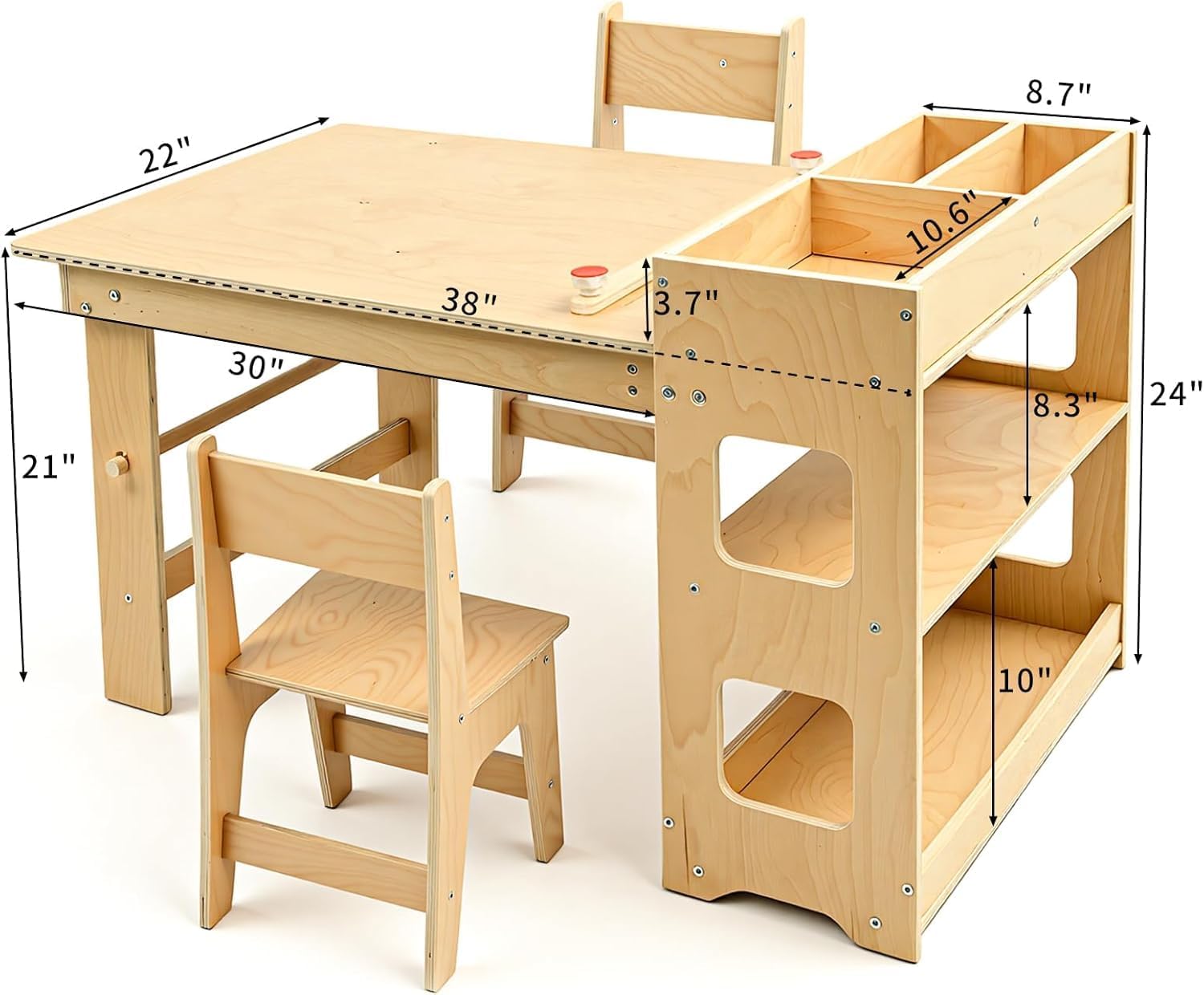 WINGYZ 5 in 1 Kids Art Table and Chairs