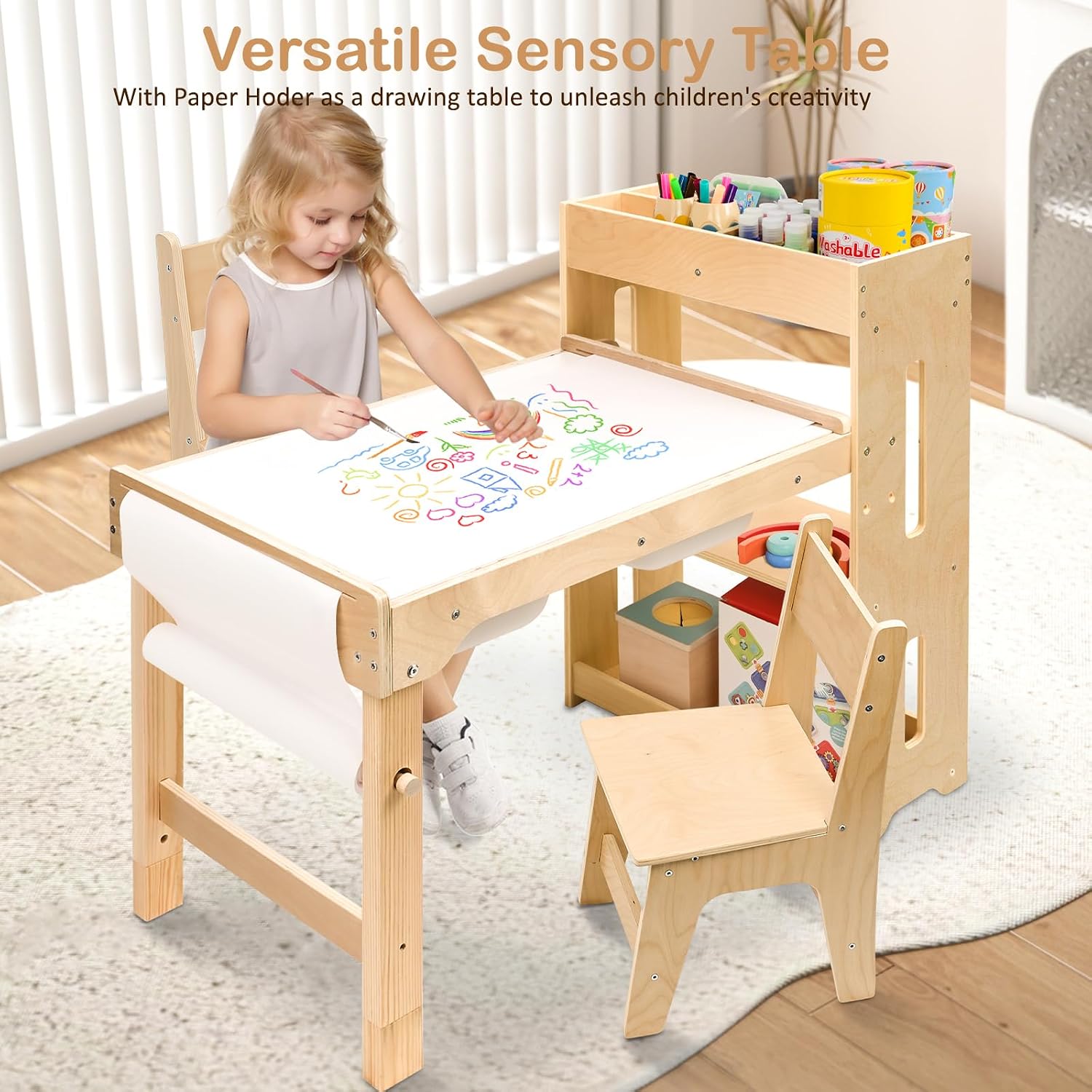 WINGYZ 6 in 1 Kids Art Table and Chair