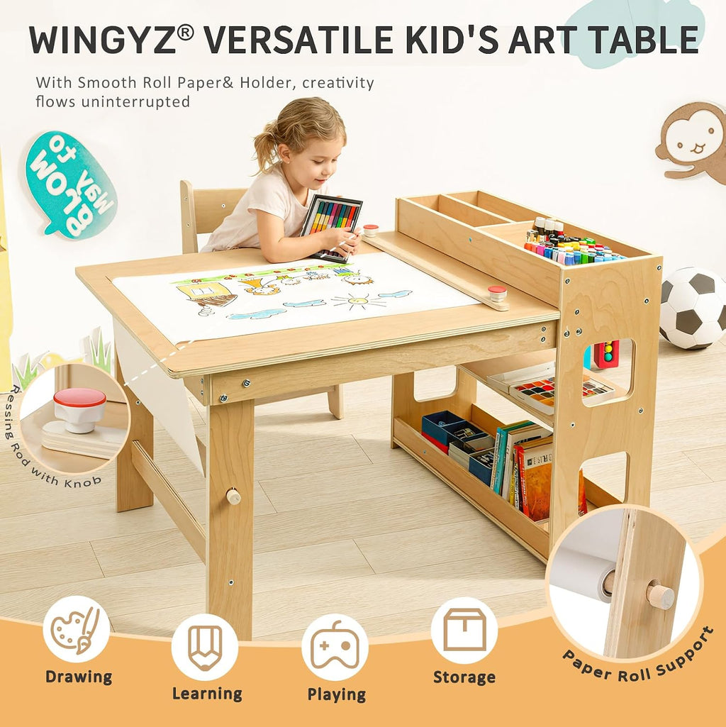WINGYZ 5 in 1 Kids Art Table and Chairs
