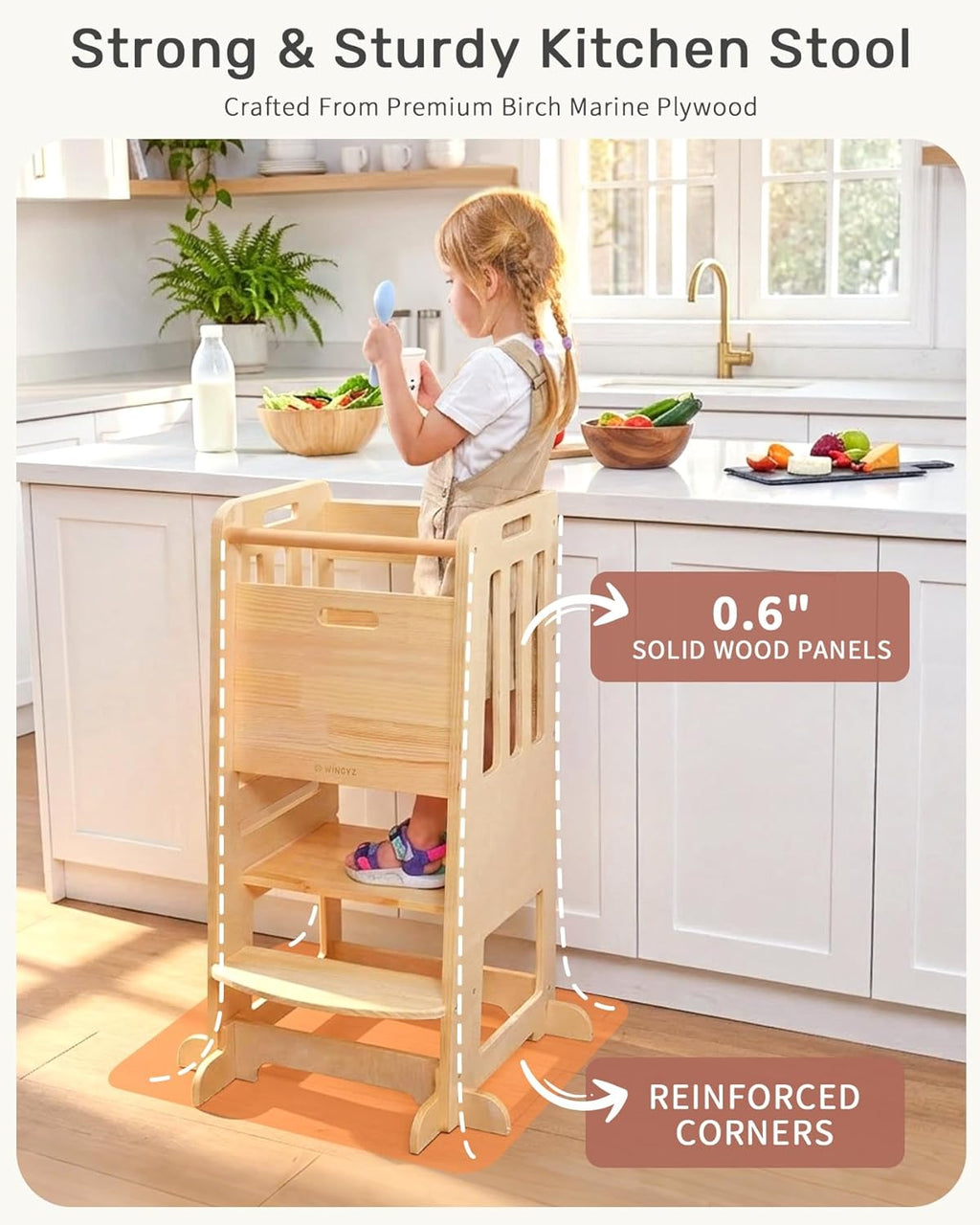 WINGYZ 3-Height Adjustable Toddler Tower