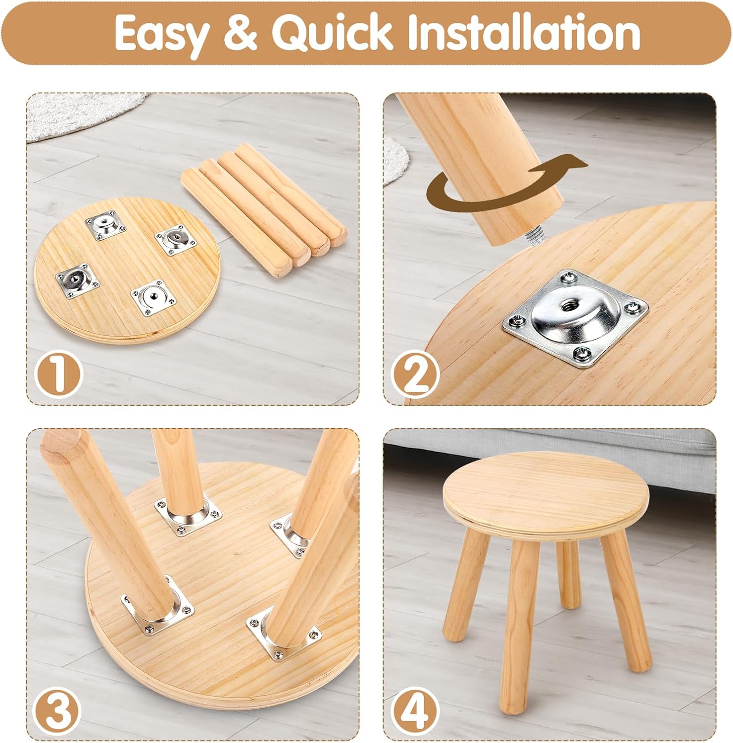 WINGYZ Wooden Step Stools（2 Pack）