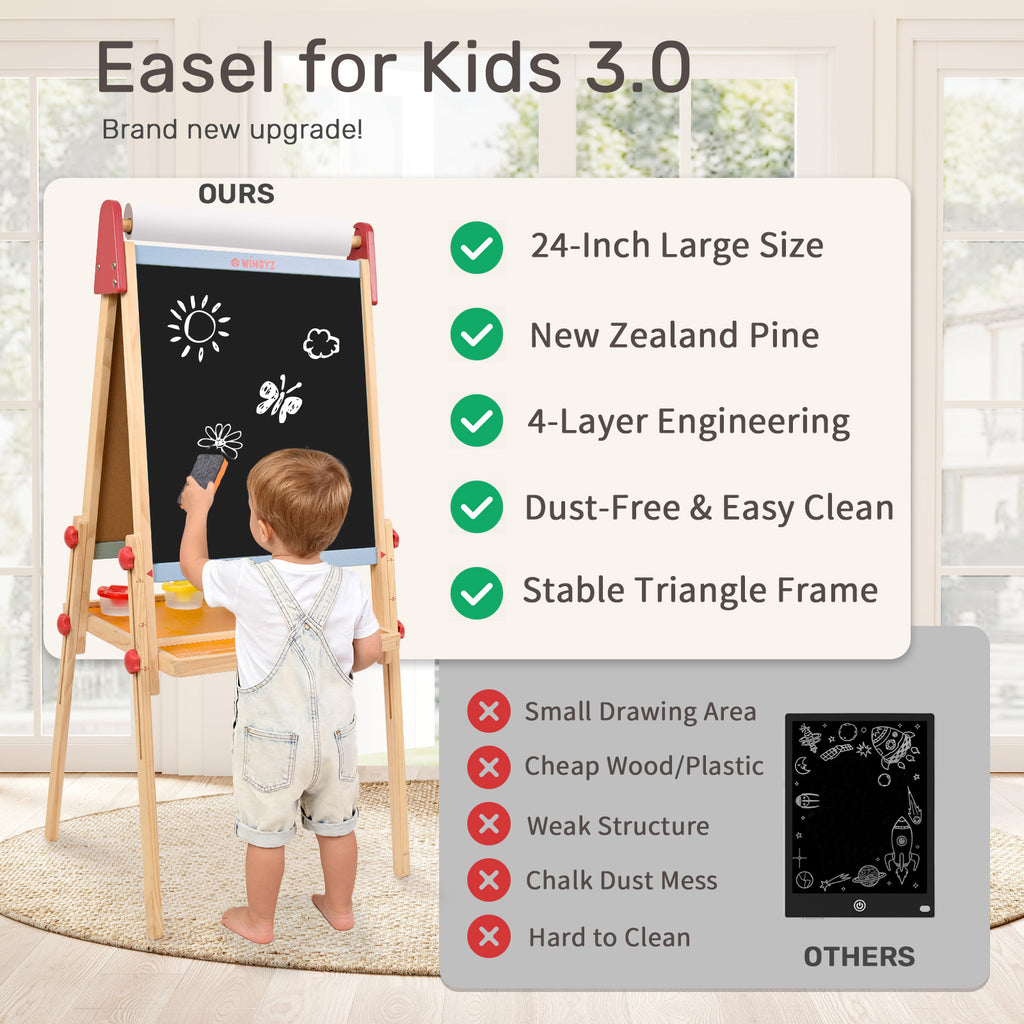 WINGYZ 3-in-1 Art Easel for Kids