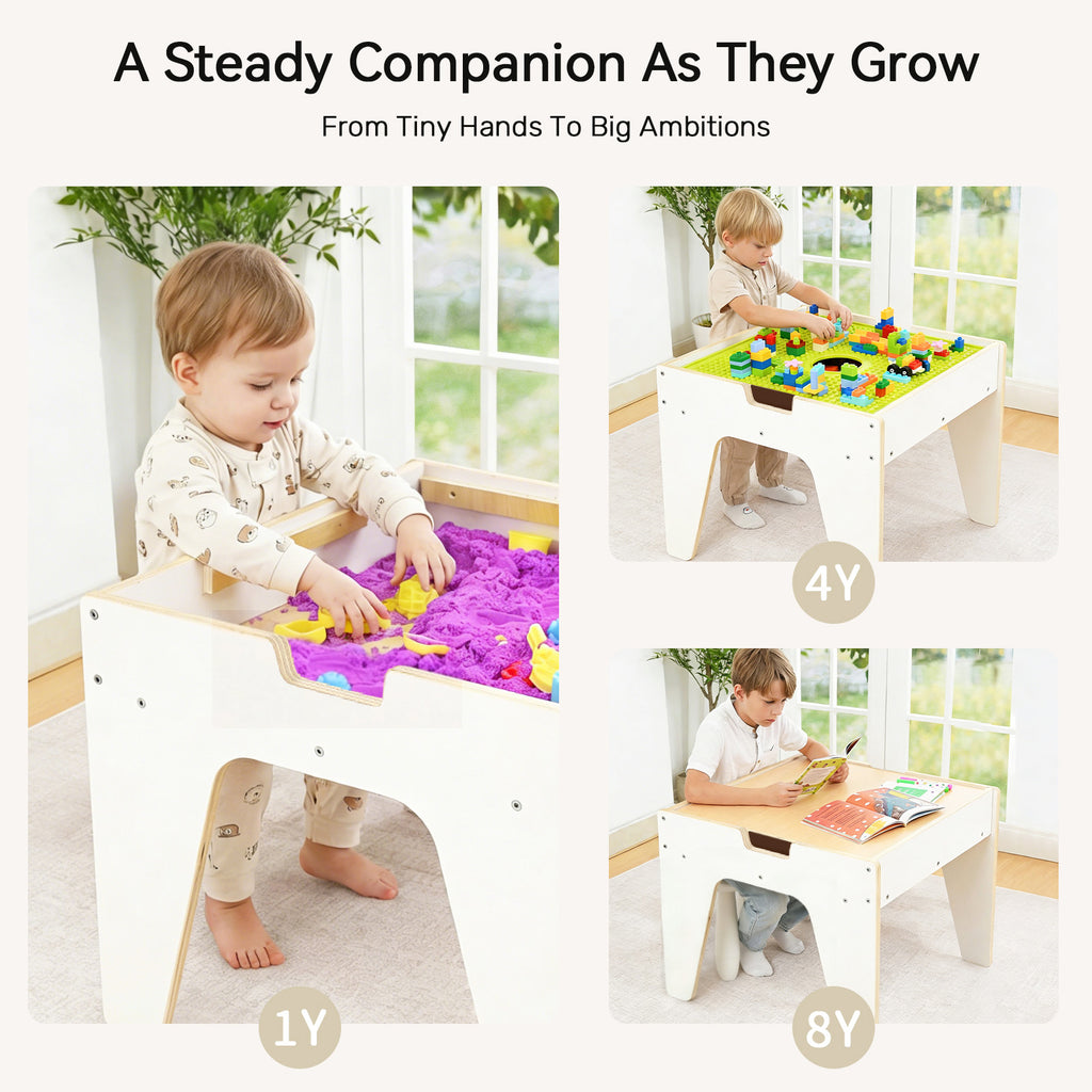 WINGYZ 4-in-1 Wooden Toddler Activity Table
