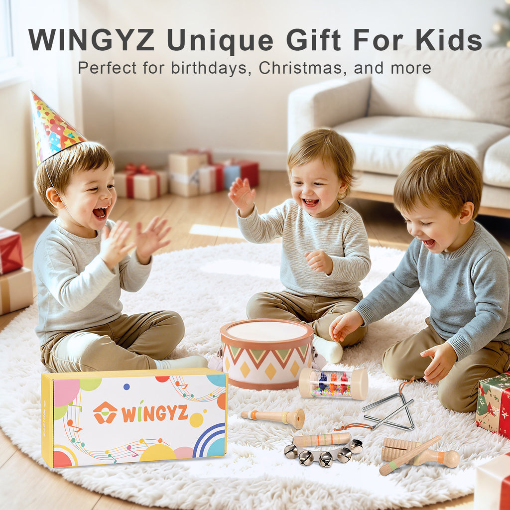 WINGYZ Kids Wooden Musical Instrument Set