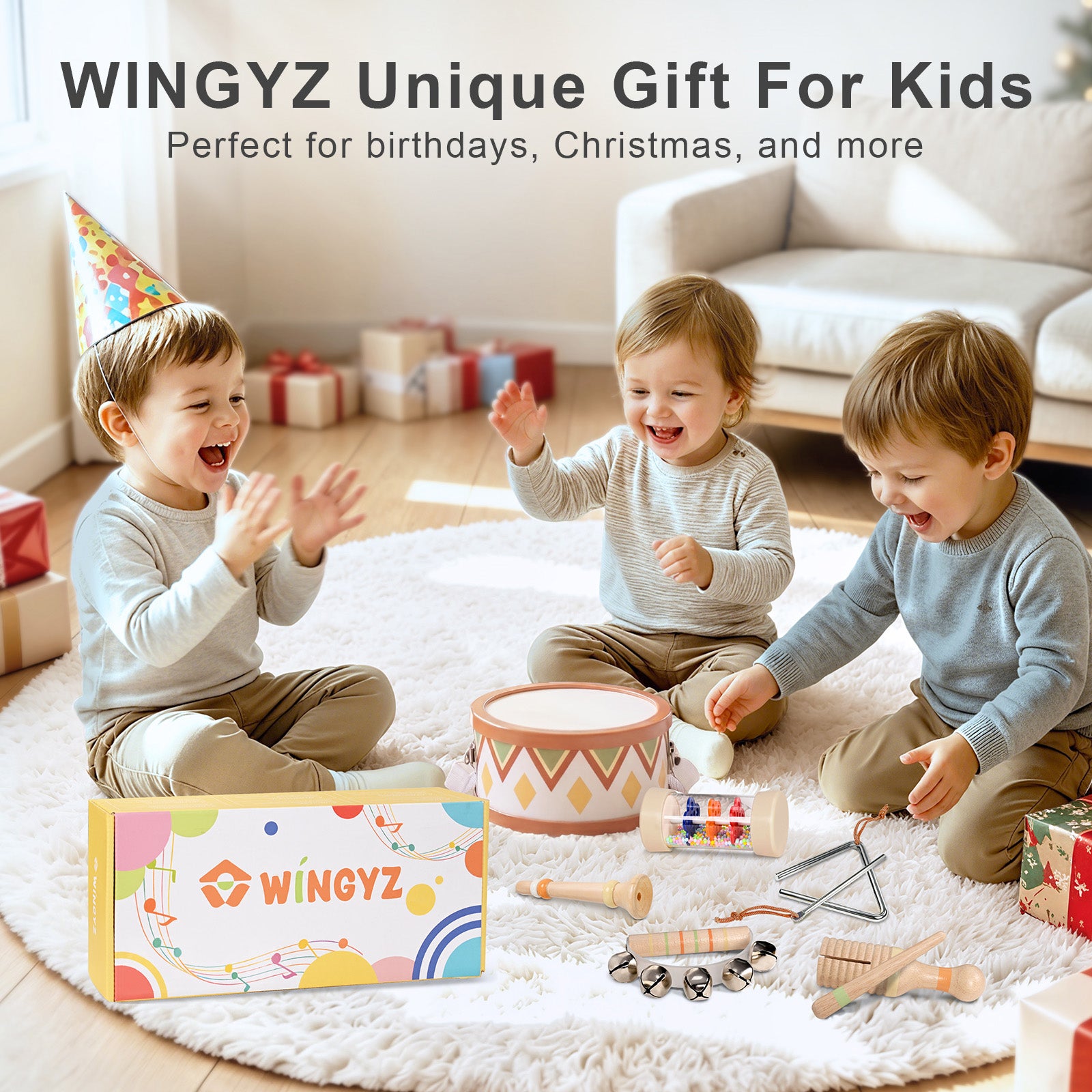 WINGYZ Kids Wooden Musical Instrument Set