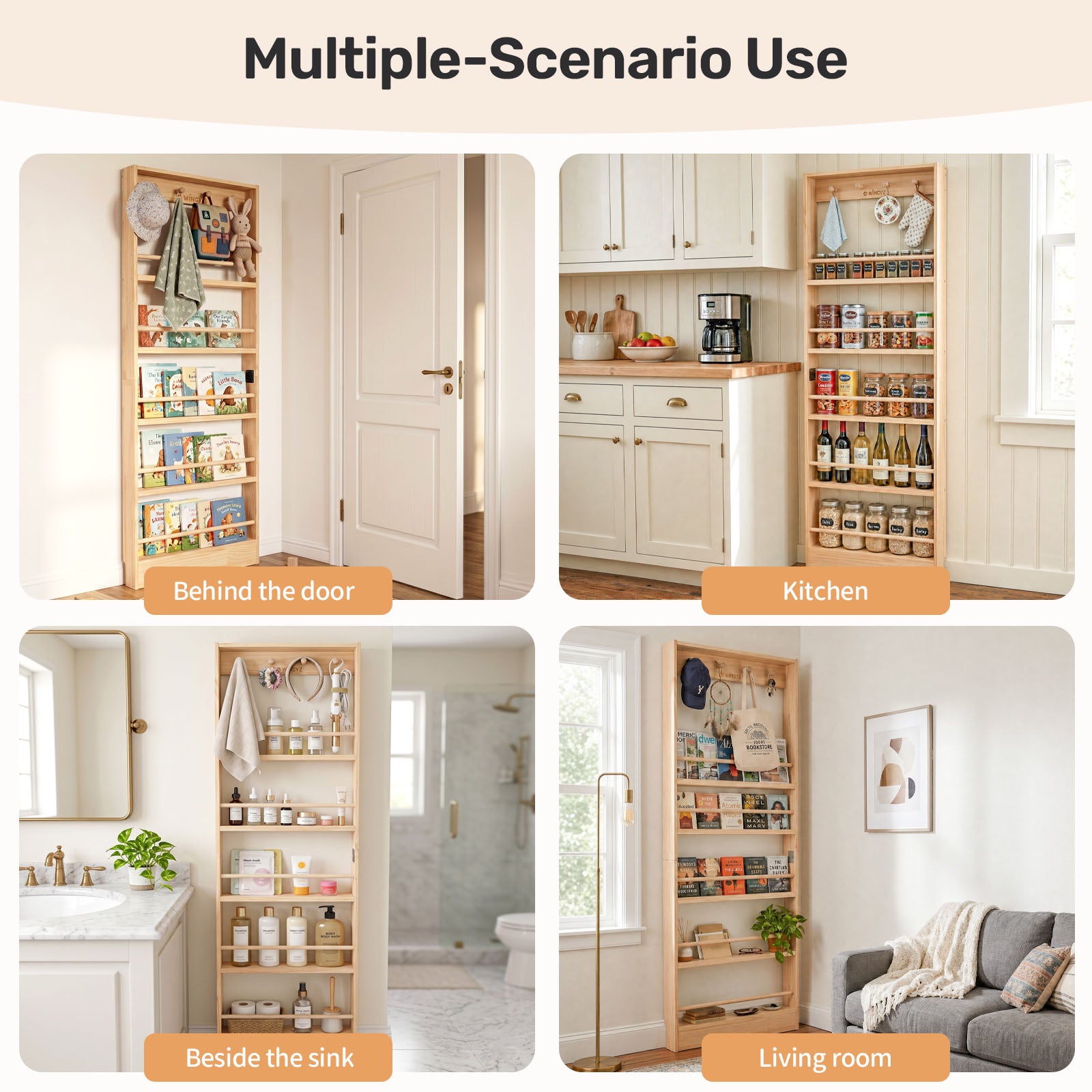 WINGYZ Behind-The-Door Kids Bookshelf